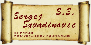 Sergej Savadinović vizit kartica